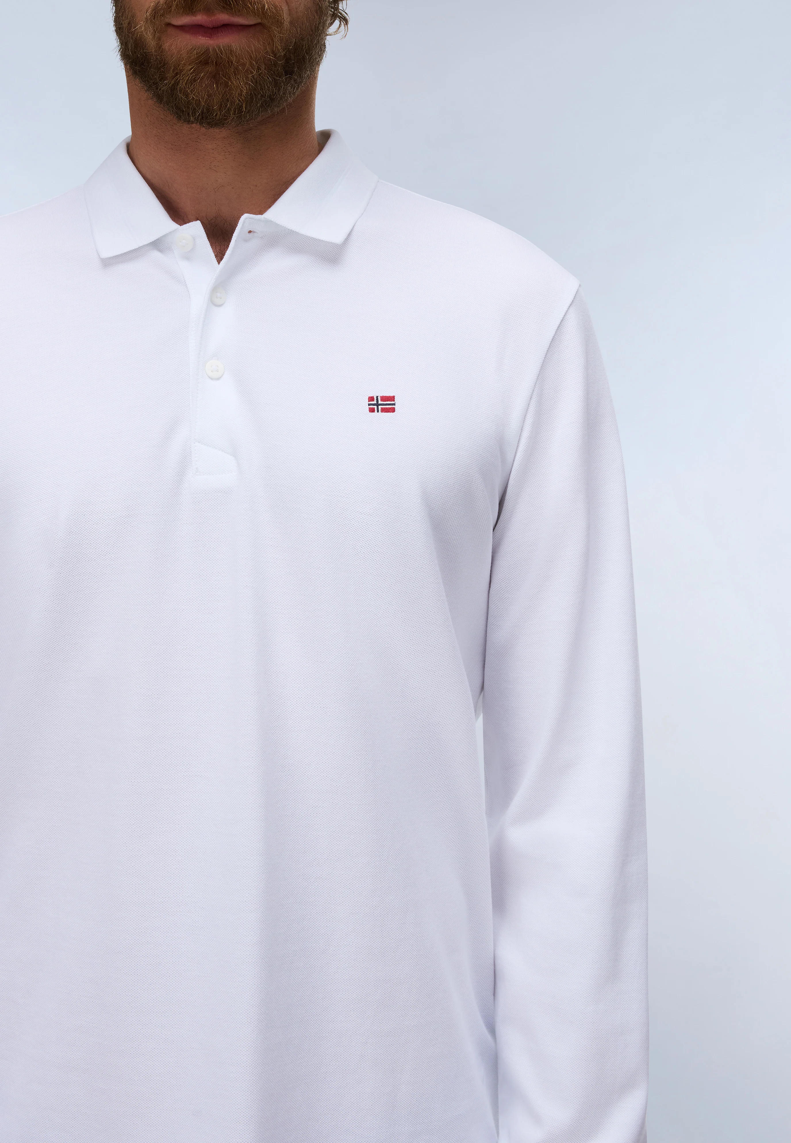 Ealis Piqué Long Sleeve Polo Shirt - Image 5