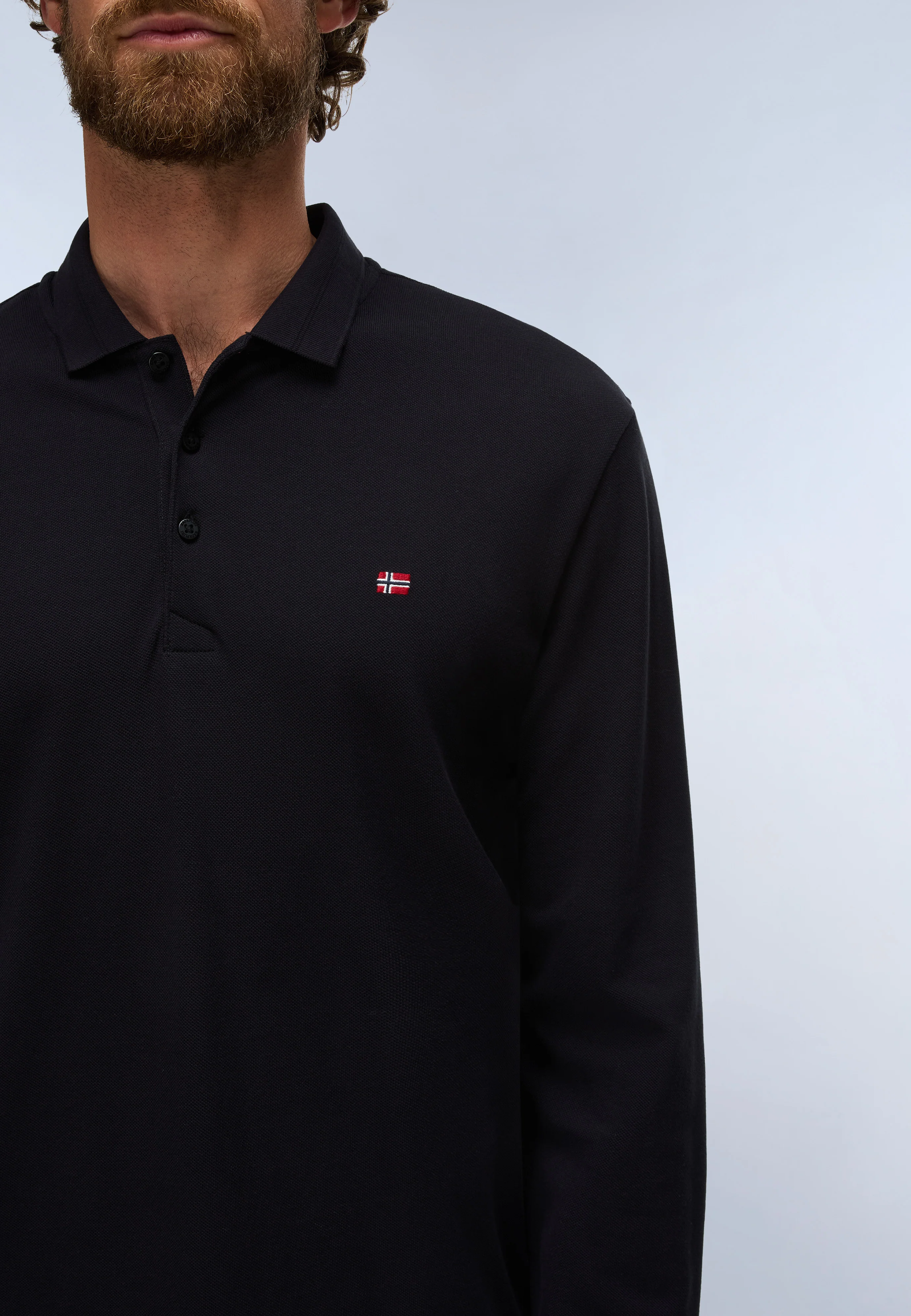 Ealis Piqué Long Sleeve Polo Shirt - Image 5